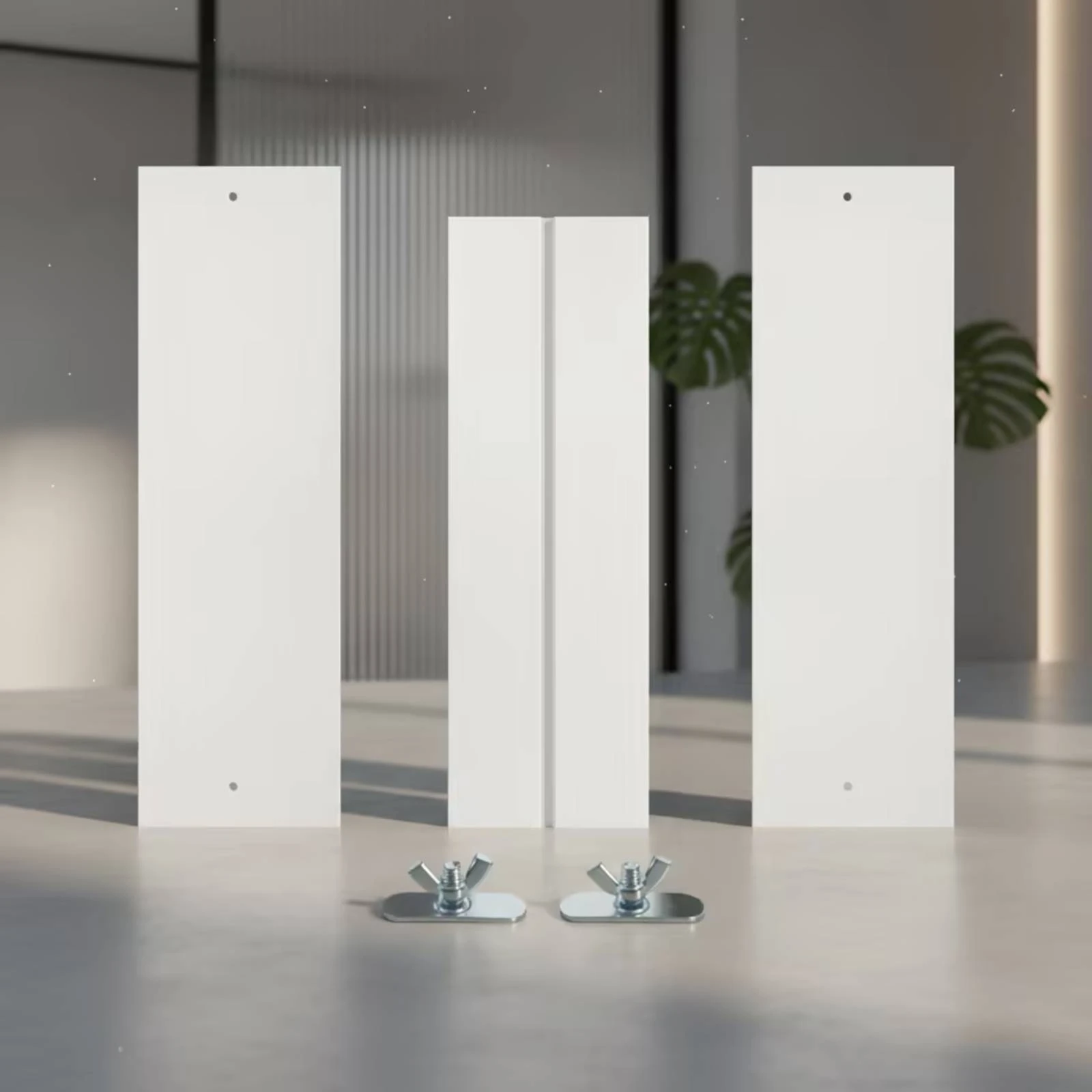 3 Pieces Telescopic Window Baffle Panel Tooltool-Free Portable Air Conditioner Window Vent Kit Hardware Secure Long-Lasting