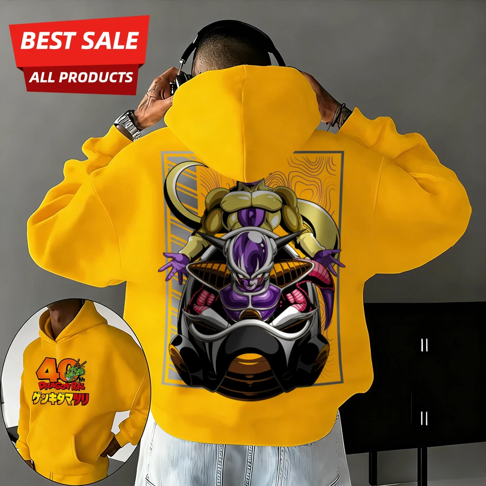 2026 Neue Herbst/Winter Dragon Ball 40. Jubiläum Frieza 100% Baumwolle Anime Bedruckter Hoodie Übergröße Streetwear Unisex Y2k