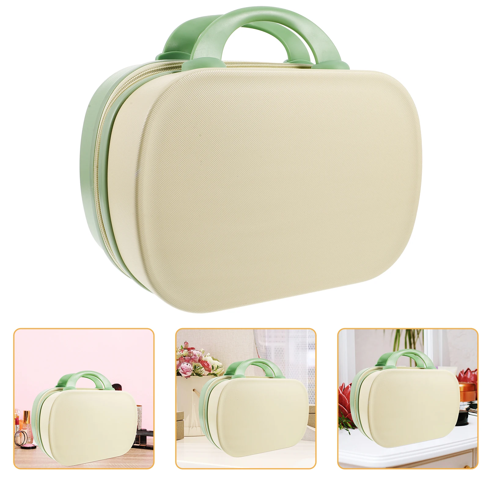 

14 Inch Colorblocking Travel Makeup Case Large Capacity Waterproof Shockproof Portable Bag Multifunctional for Artists