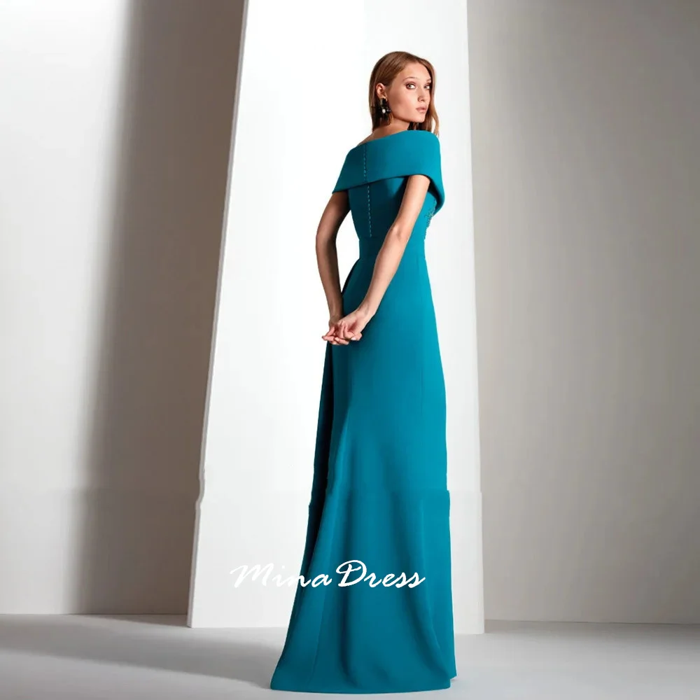 Mina Suknia wieczorowa bez rękawów Luksusowa elegancka suknia wieczorowa Haftowany guzik Dostosowana suknia ślubna dla gości Suknie kwiatowe Gala