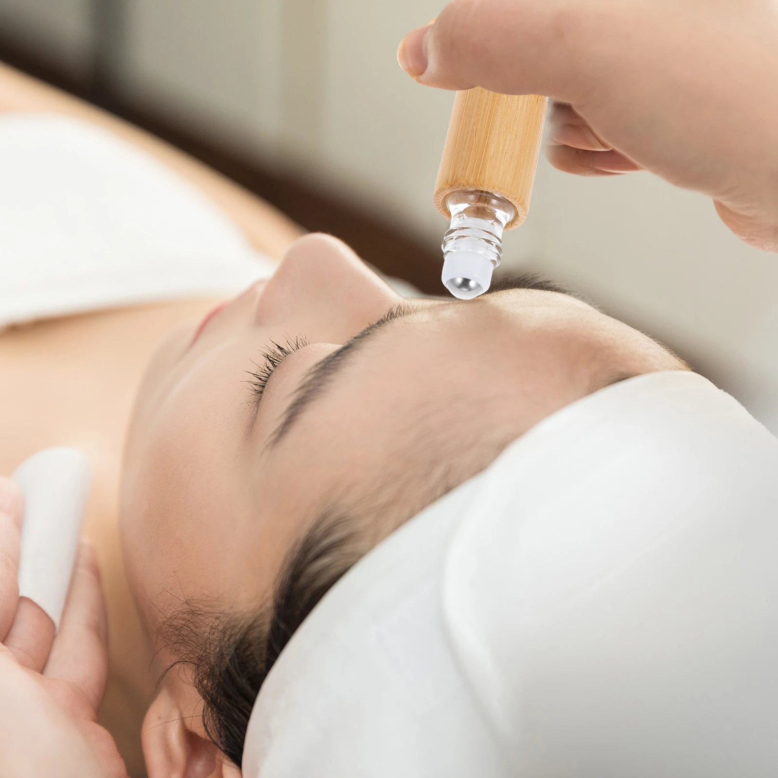 

5Pcs Bamboo Roll-on Bottles Thick Smooth Leakproof Essential Oil Bottle Portable Travel Roller Ball Bottle Refillable Sub