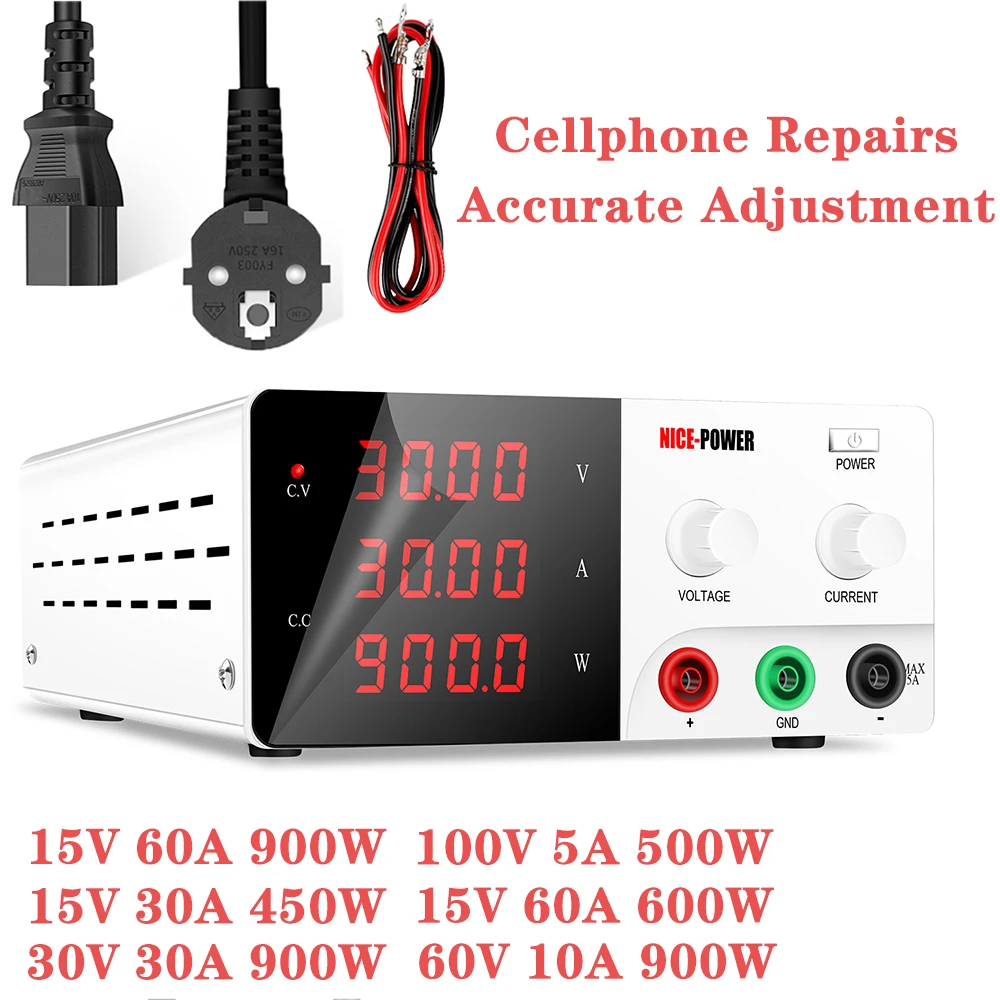 

Switching High Power Adjustment Laboratory DC Power Supply 30V 20A/30V 30A/60V 10A/15V 30A/15V 60A/100V 5A Bench Source Digital