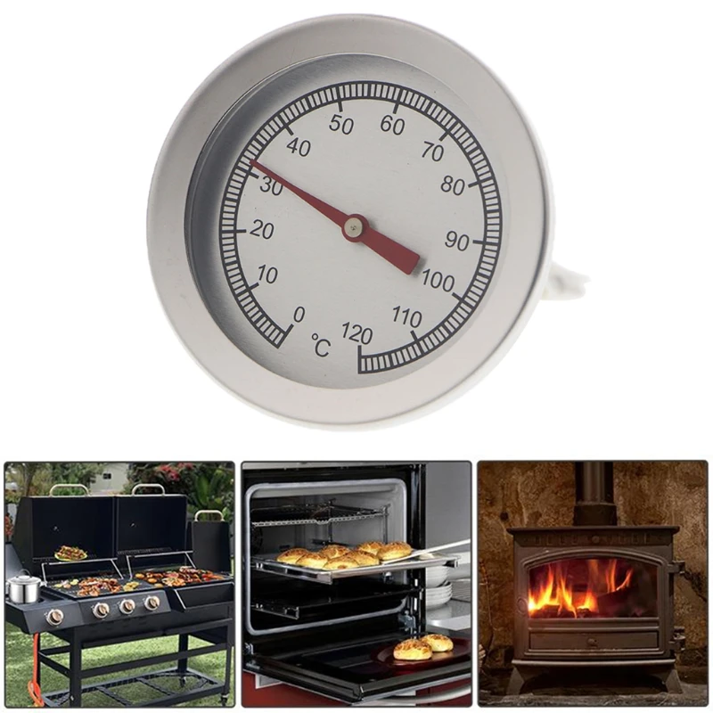 Bimetal Oven Thermometer Grill Smoker Pit High Temperature Resistance for Family Outdoor Traveling Cooking Together Tool