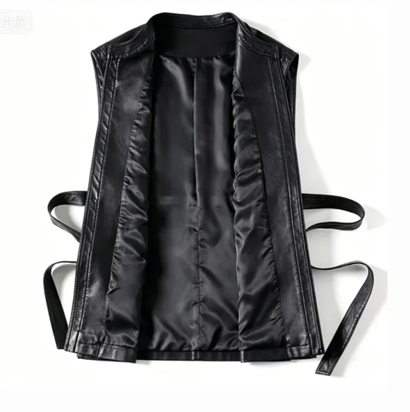 

Women's mid-length sheepskin leather jacket with genuine leather trim, 2026 spring fashion new design, Korean style slim-fit lea