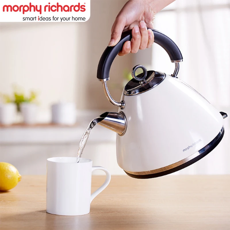 MR7076A ไฟฟ้ากาต้มน้ำ1.5L สแตนเลสหม้อไอน้ำ2200W Underpan ความร้อนกาน้ำชาอัตโนมัติในครัวเรือนปิดกาแฟหม้อ