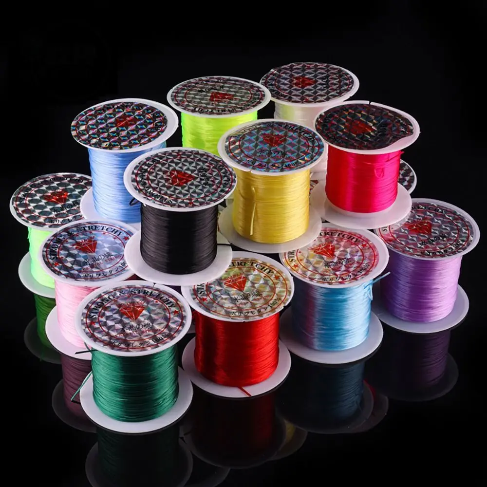 

1Rolls DIY Jewelry Stretch Elastic Cord Beading String Colorful Cord Thread 10Meters 0.6mm Nylon String Line Bracelets Necklace