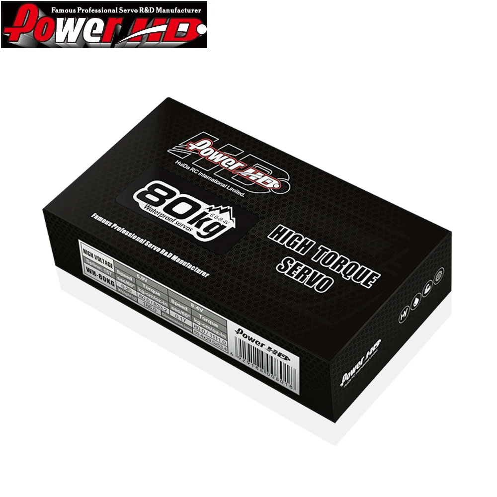 Power HD WH80KG coppia elevata impermeabile 6.0-8.4V 80KG doppio cuscinetto a sfere ingranaggio in acciaio Servo digitale per auto fuoristrada 1/5