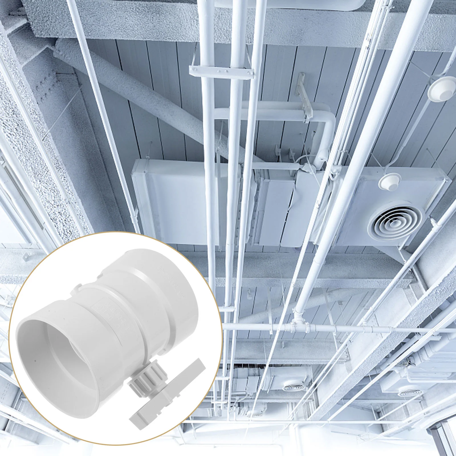 

Volume 110mm Damper Manual Volume Control Beige Air Manual Air Damper Valve Gardening Ventilation Tube Valve Supplies