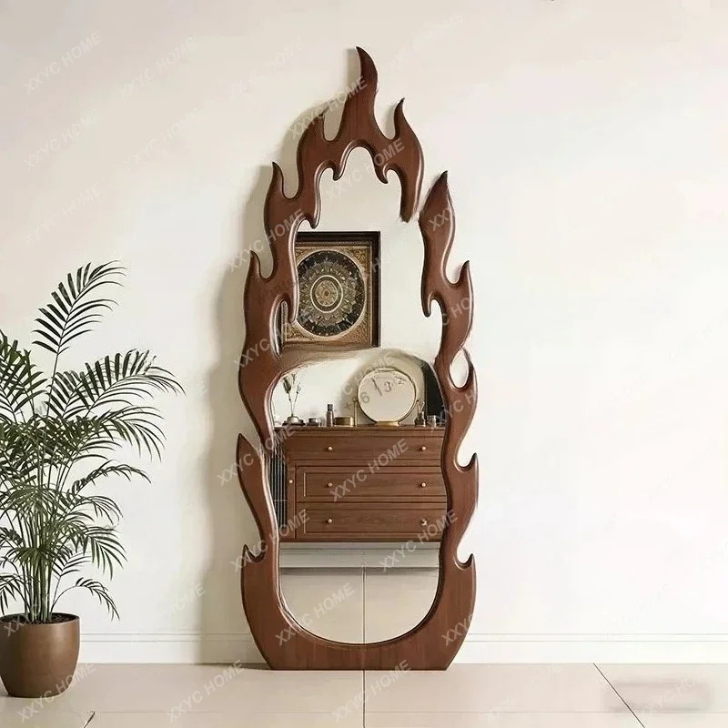 L creative floor-to-ceiling full-length mirror, decorative full-length mirror in the living room, ancient style