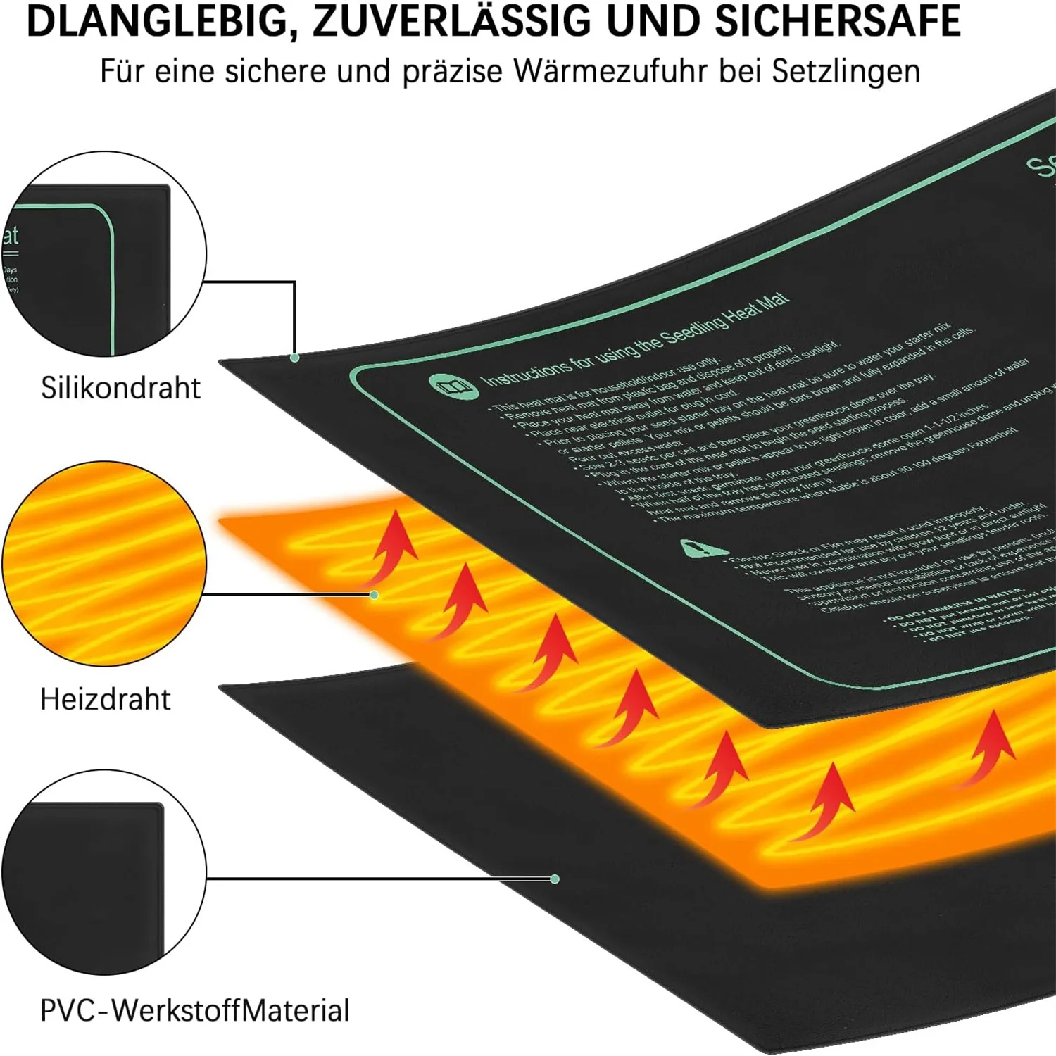 Seedling Box Heating Pad 110V/ - огляд і ціна Plant Seedling Heat Mat Waterproof