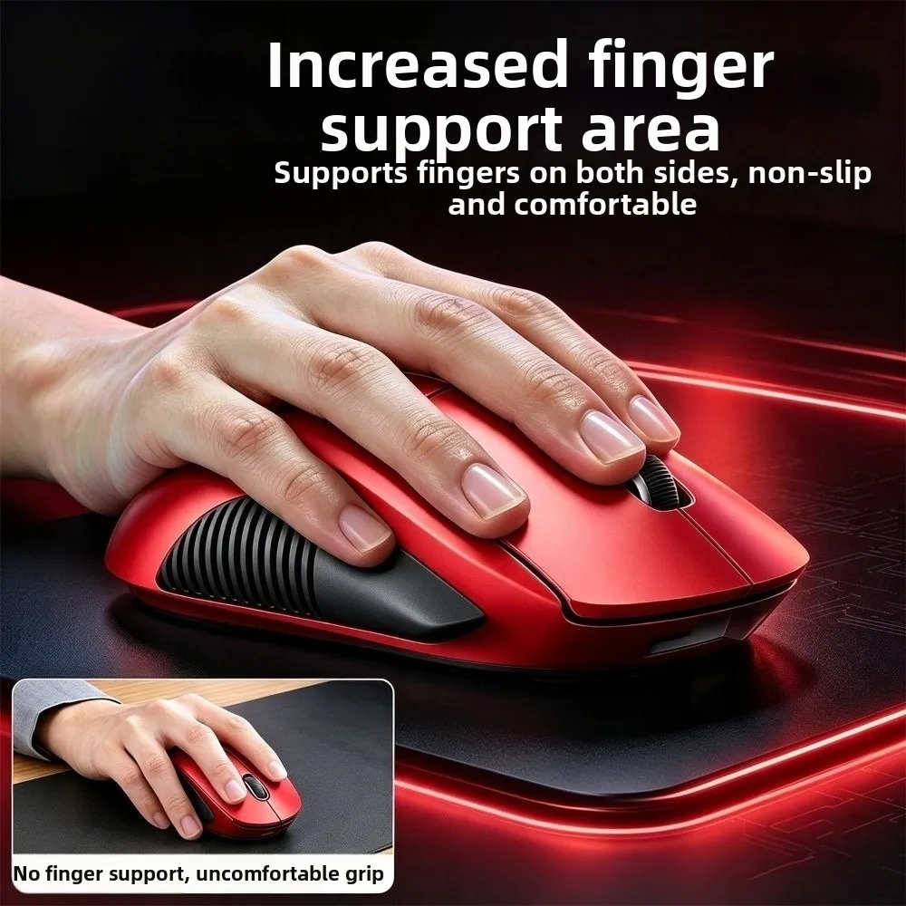 3pcs/Set Silicone Mouse Grip Tape Self Adhesive 3D Wave Texture Mouse Grip Stickers Anti Slip for Logitech and Razer