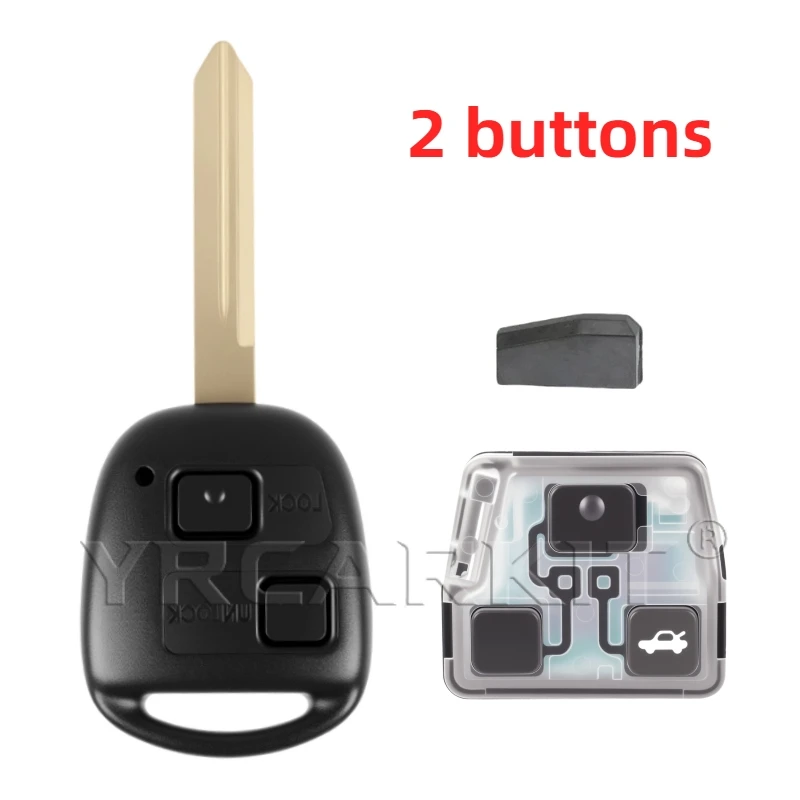 Para Toyota Yaris Avensis Corolla Carina llave de coche de Control remoto 433MHZ 4C Chip P/N: 89071-05010 Fob TOY47 batería de hoja