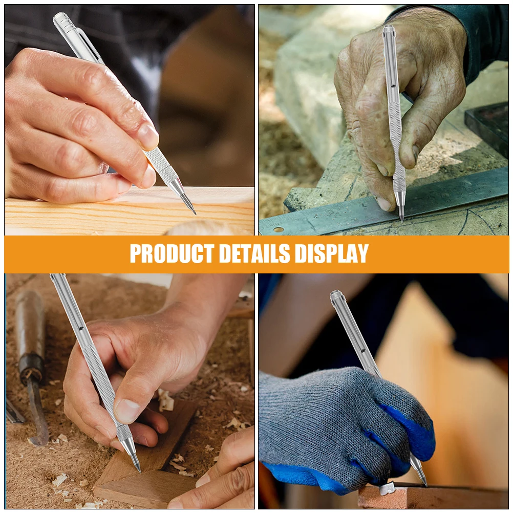 1 Set Tungsten Carbide Tip Scriber Marking Pen For Glass Metal Engraving Precision Scribe Tool Replacement Tips Portable Durable