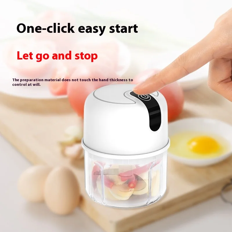 Electric Garlic Chopper USB Mini Portable Veggie Chopper Garlic Grinder Masher Onion Wireless Food Processor