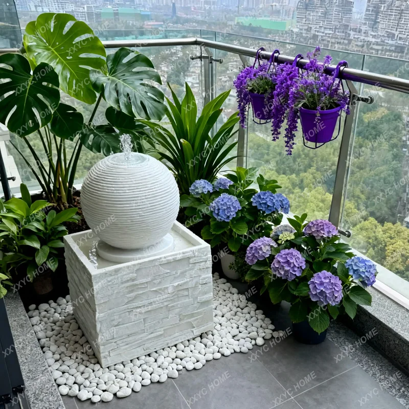 

Flowing water fountain feng shui ball lucky landing ornament living room furniture decoration circulating water