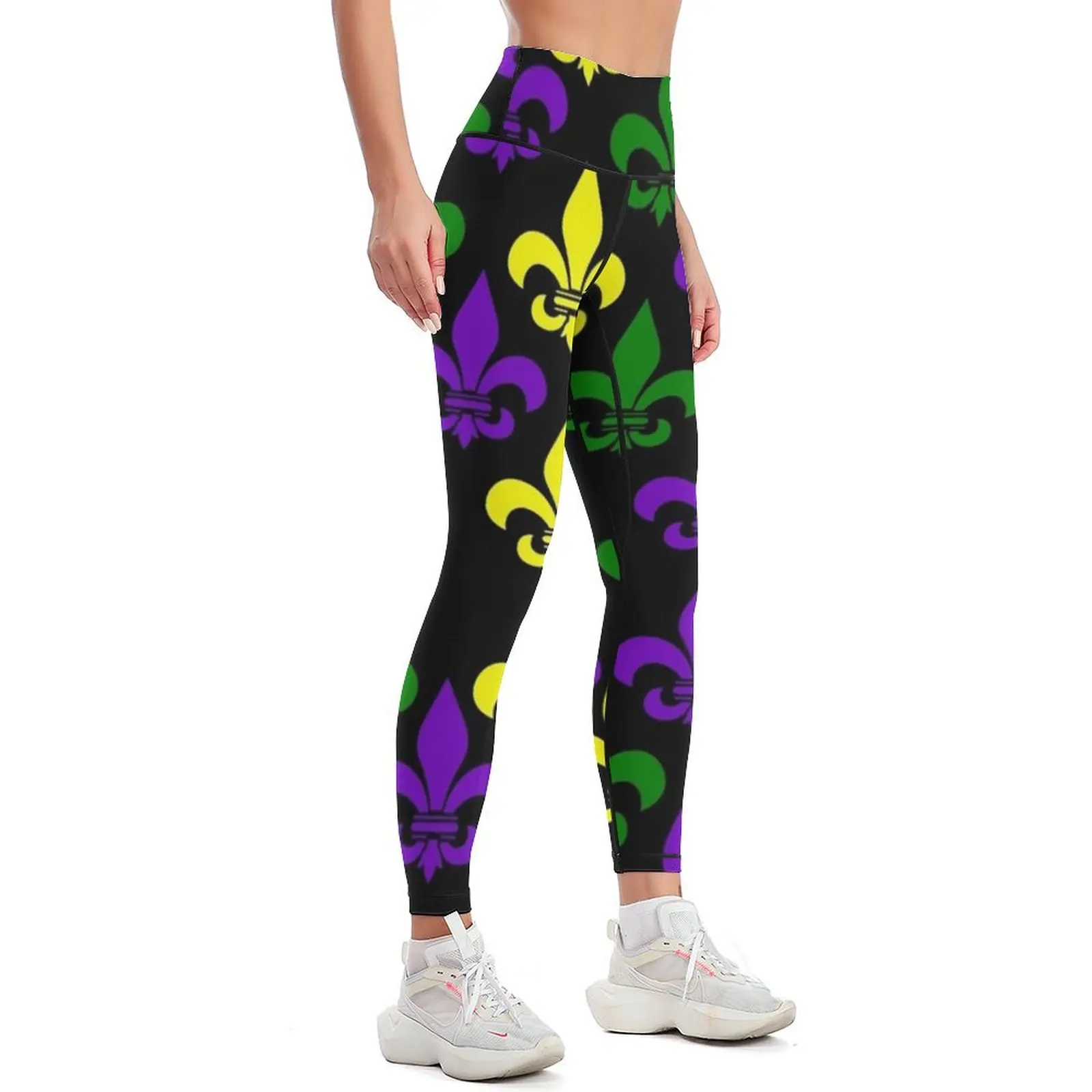 Mardi Gras FLEUR DE LIS Leggings push up legging Clothing fitness Womens Leggings