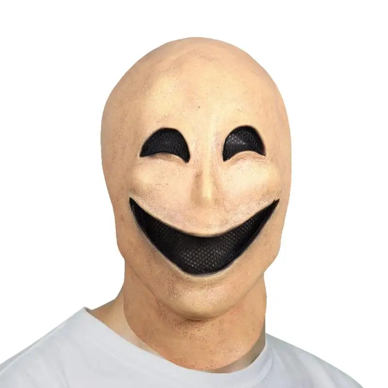 Halloween Horror Smile Mask scary Hilarious Prank Spooky Masque latex head mask smiling alien male headgear Halloween Cosplay