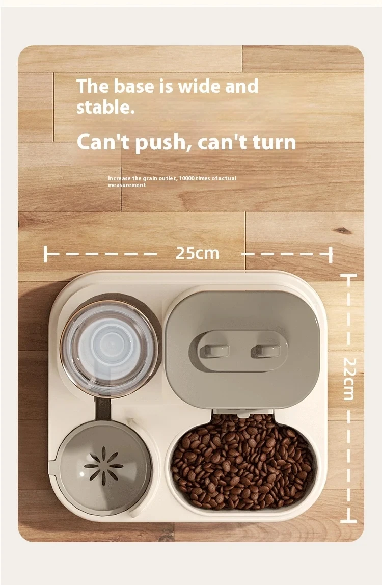 مجموعة وحدة التغذية الأوتوماتيكية للكلاب والقطط: تصميم الجاذبية، مانعة للتسرب، مقاومة للانسكاب، مضادة للانزلاق، سهلة التنظيف، وعاء طعام مدمج #6