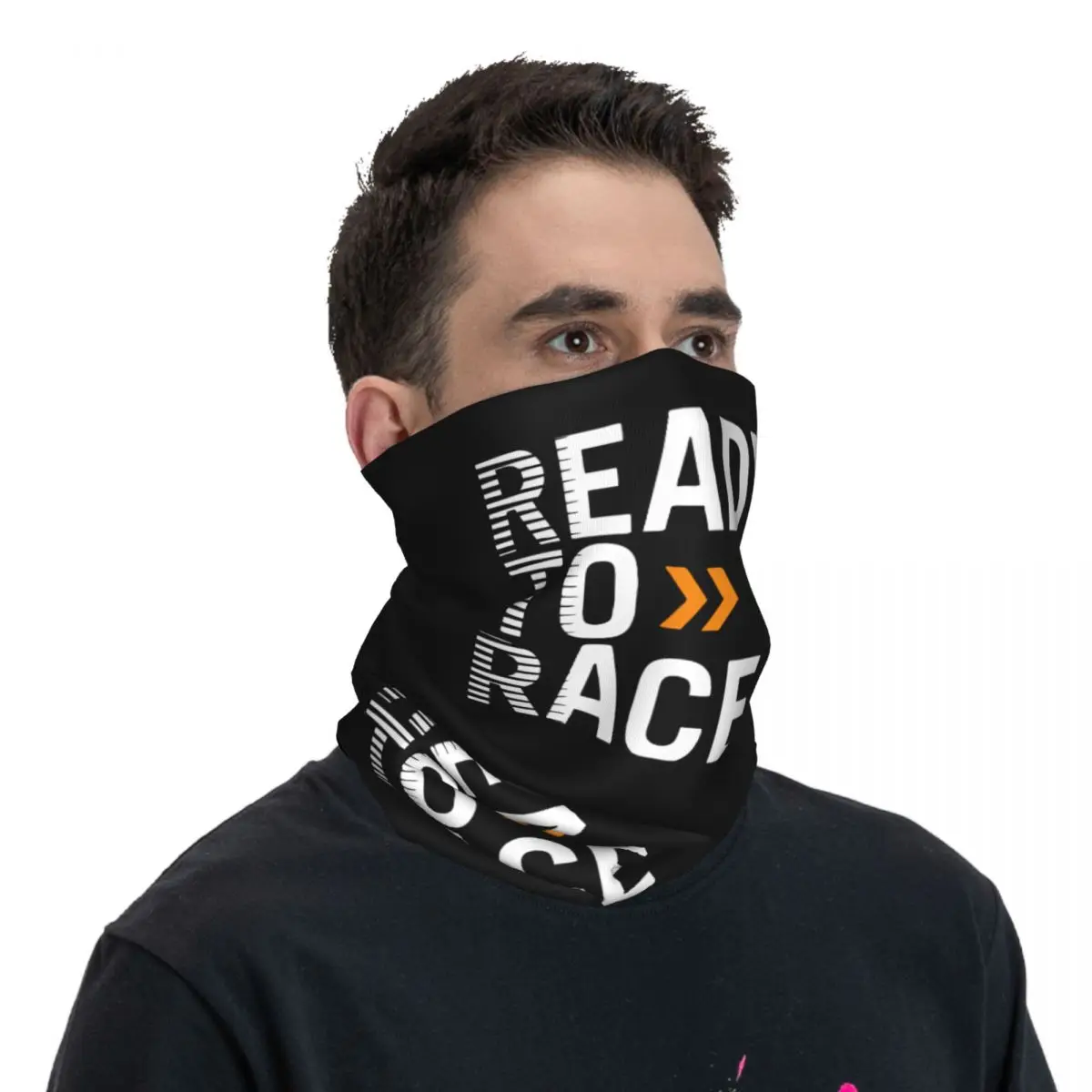 Ready To Race-Bandana con estampado para hombre y adulto, pasamontañas con estampado de Motocross, máscara facial, bufanda, tocado, senderismo, a prueba de viento