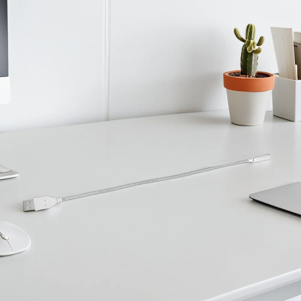 

2Pcs USB Keyboard LED Lamp Gooseneck Reading Light for Laptop Notebook Desk Portable Eye Protection