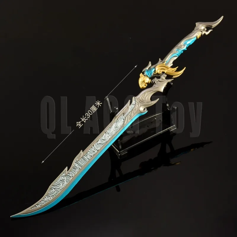 30 سنتيمتر Calamity الإلهي Naraka Bladepoint المنفقة ستار سلاح رائع لعبة محيط سبيكة نموذج الحلي الدعامة لعبة لجمع الصبي