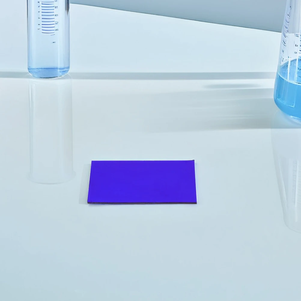 2 قطعة صفائح زجاج الكوبالت 5x10 سنتيمتر جهاز تجربة الكيمياء لاختبار اللهب مختبر التعليم لهب اللون رد الفعل تصفية لوحة زجاجية #6