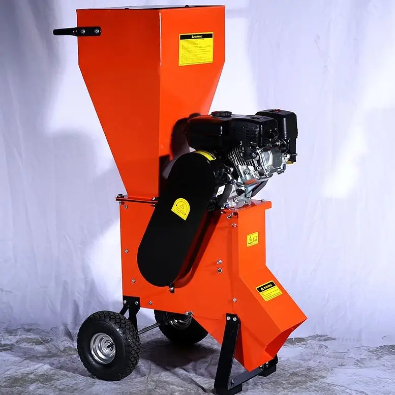 

Customized Multi Function Petrol Wood Chipper Fast Shredding Garden Machine Portable Wheel Mounted Branch Crusher