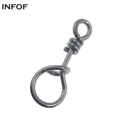 15-pieces Sea Fishing Swivels Snap Quick Change Snap Lock Fast Fishing Clips Swivel Hook Lure Fishing Connectors