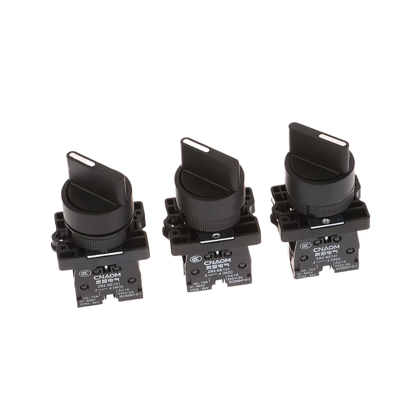 Momentary XB2-ED33 1 Piece 3 Position Selector Push Button Rotary Latching 2NO Self-Lock Switch 1NO1NC XB2-ED21 XB2-ED25