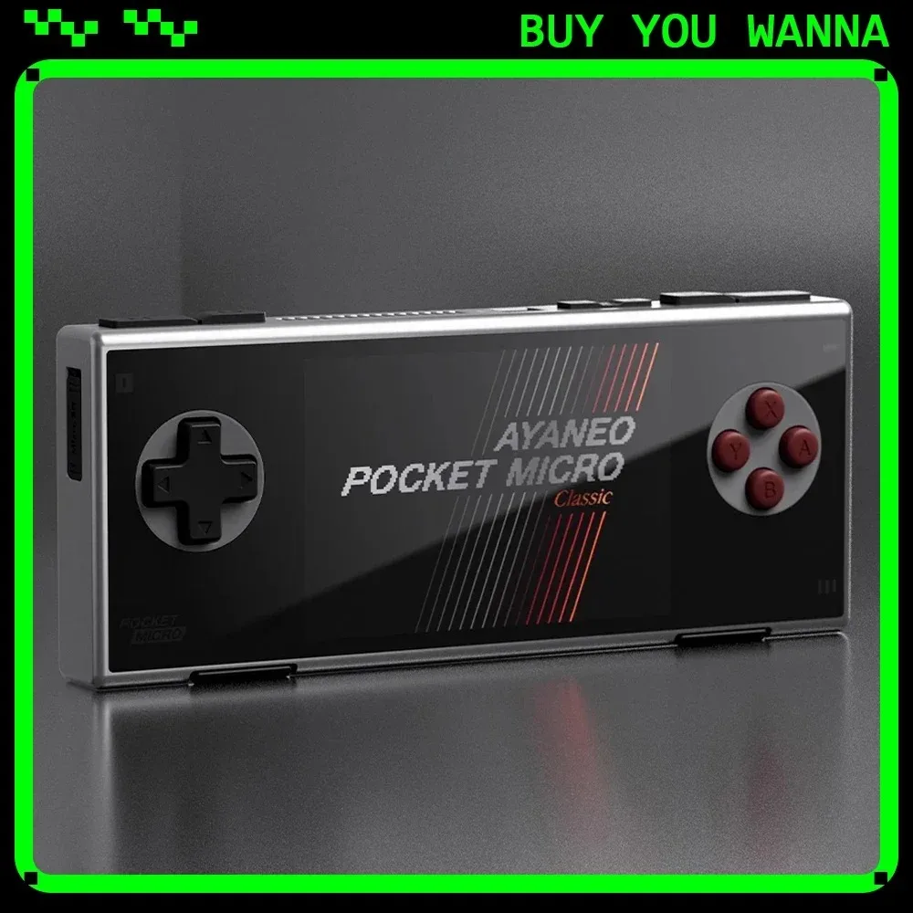 AYANEO Pocket MICRO Game Console 3.5Inch IPS 960*640 Resolution Screen Aluminum Alloy Frame Customized Handheld Game Consoles