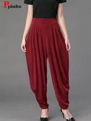 2025 New Mom's Vintage Baggy Harem Pants High Waist Big Size Trousers Casual Bloomers Pantalones Women Elegant Fashion Sweatpant
