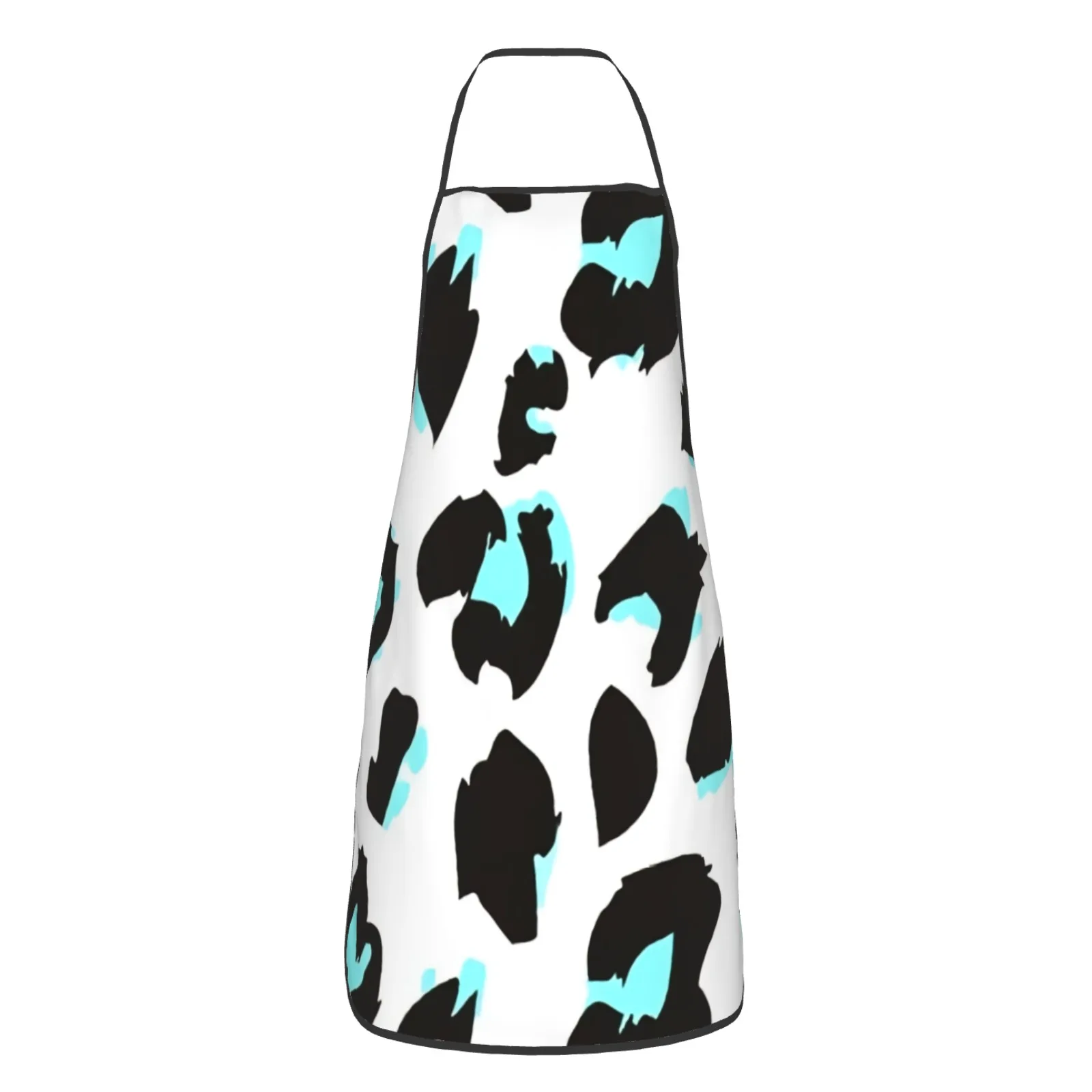 Pink And Black Polyester locking hem Apron Home Cooking Baking Kitchen Cheetah Leopard Apron Black And Gray Black And Blue