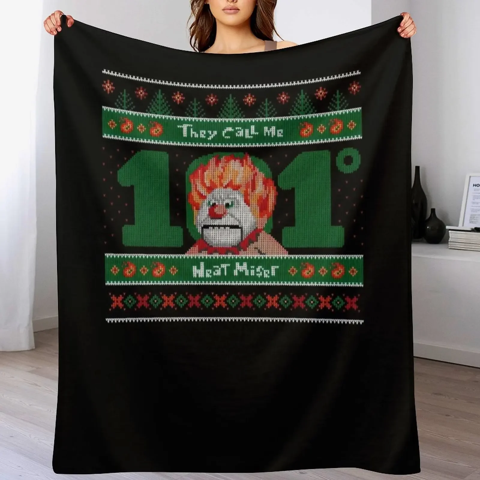 Heat Miser Throw Blanket Multi Use Warm Blanket for Living Room Bedroom