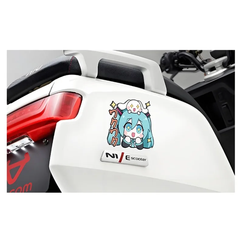 

Hatsune Miku Waterproof Anime Decals for Laptop Motorcycle Phone Case Cartoon Journaling Stationery Car window glass sticker