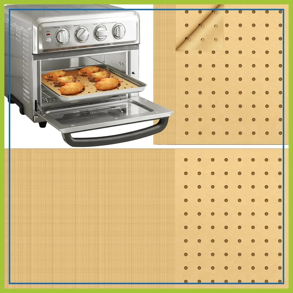 

150pcs Air Fryer Parchment Paper Liners 9x11 Inch Perforated Rectangular Sheets Basket Liner for Toaster Oven XL