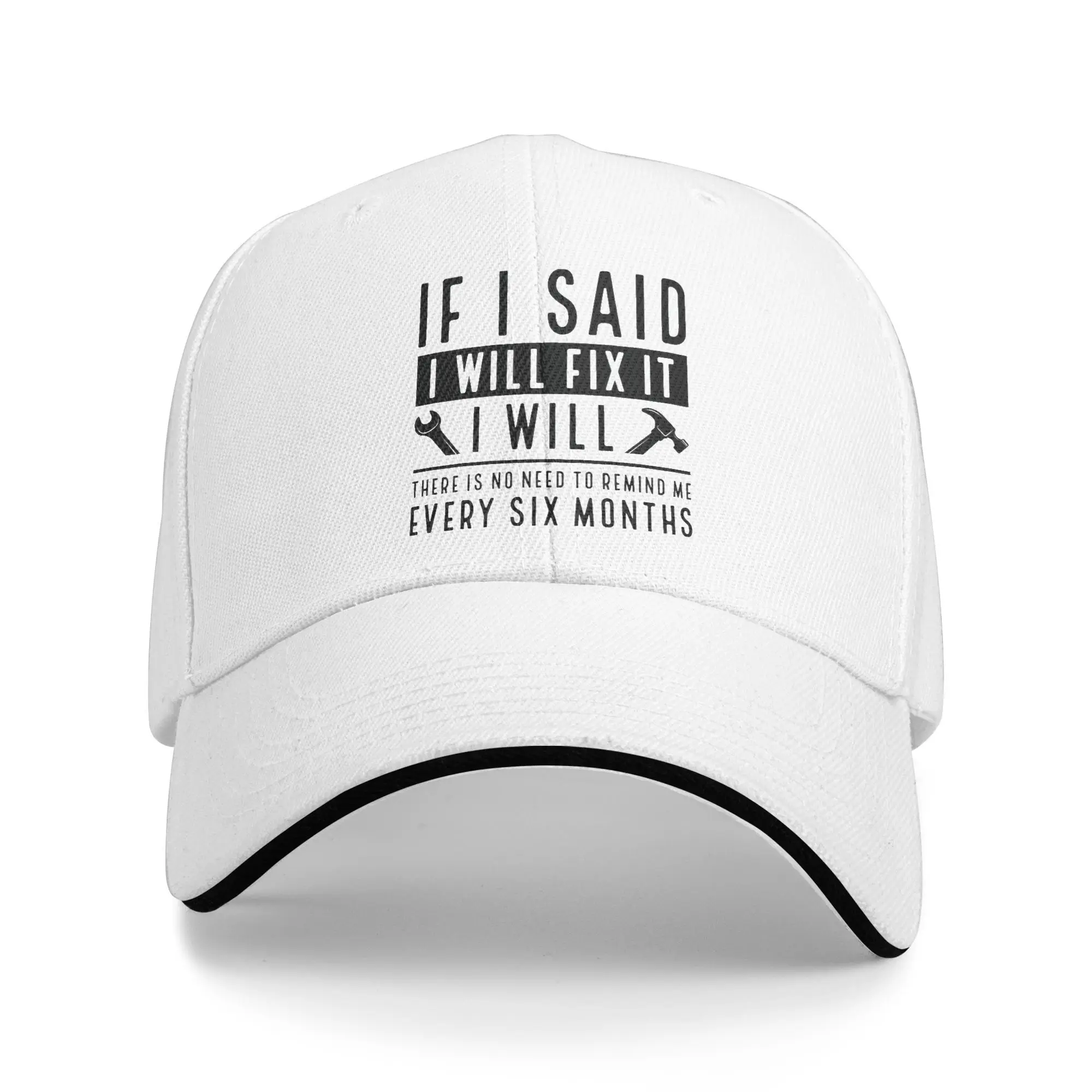 

If I Said I'll Fix It I Will Dad Plumber Mechanics Electrician Baseball Cap Female Male Custom Trucker Hat Summer Baseball Caps