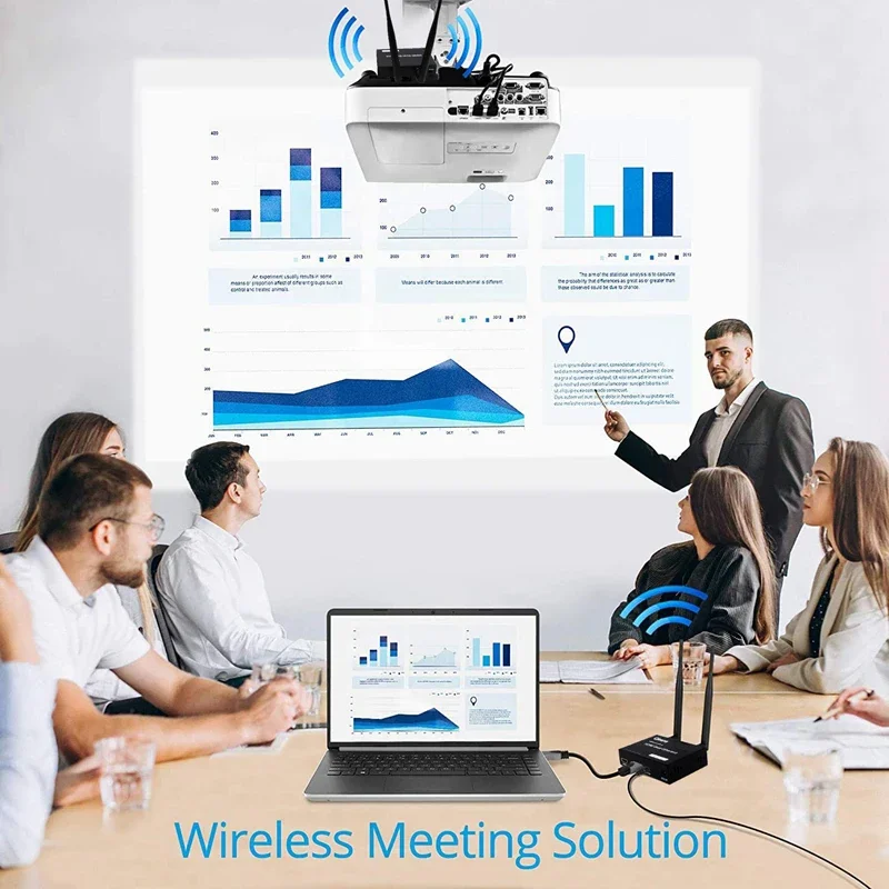 Беспроводной HDMI передатчик приемник Удлинитель 1 TX-4 RX 200m 5,8 ГГц 1080P Аудио Видео удлинитель комплект с ИК HDMI Loop-Out для ТВ