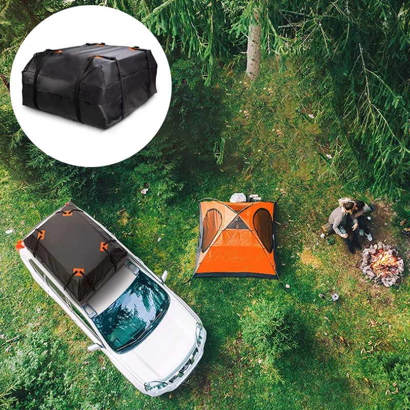 

Thickened Oxford Canvas Waterproof Sun Protection Camping Outdoor Car Roof Bag Luggage Storage Bag