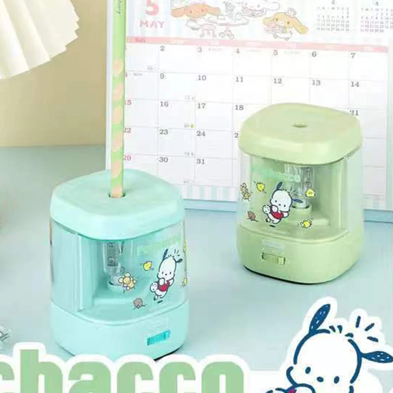 Sanrio Pochacco Automatic Electric Pencil Sharpener Multi-function Heavy Duty Usb Mechanical School Primary kids Stationery Gift