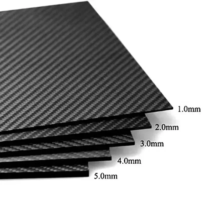 3K Carbon Fiber Plate 500x600mm 100%Pure Carbon Board 1mm 2mm 3mm 4mm 5mm 6mm Thickness Carbon Fiber Material For RC UAV/Toys