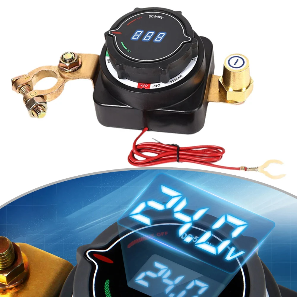 

Battery Disconnect Switch with Voltmeter for RV Yacht Heavy Truck Compatible with 12V 24V 36V 48V Rated Current 300A