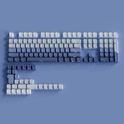 OEM Profile Side Printed RGB Backlit Keycap 135 Key Gradient Blue Double Shot PBT Keycaps for Gateron MX Switches Keyboard