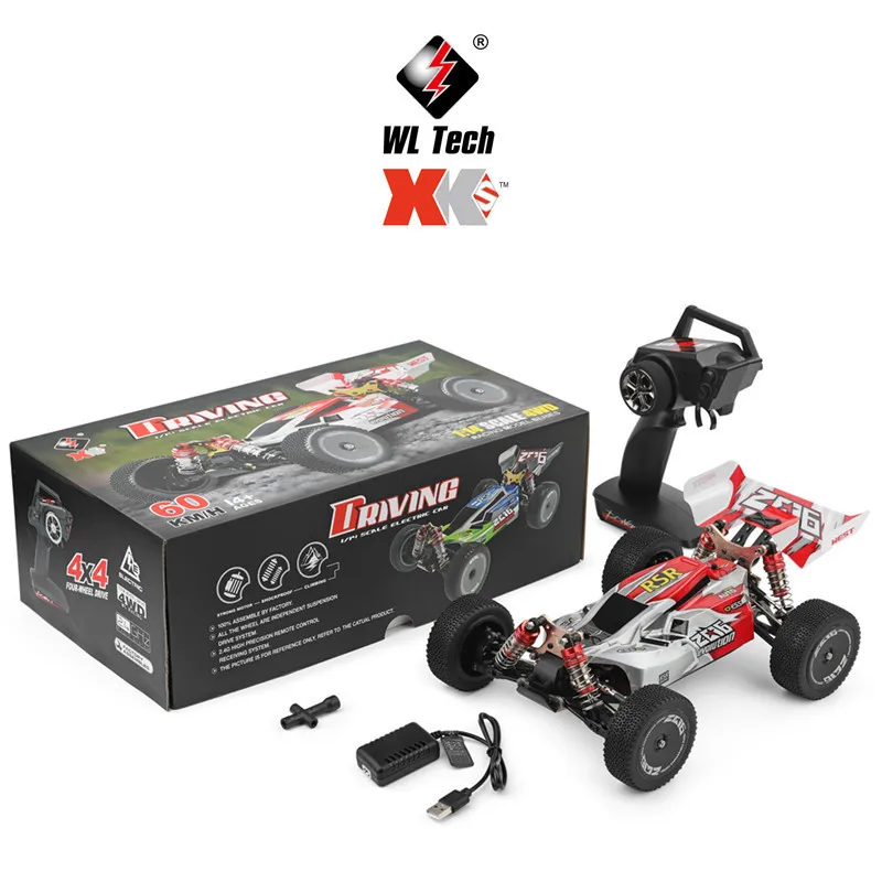 Wltoys 144010-V8 Remote Control Racing Brushless Alloy 2.4g High-Speed Four-Wheel Drive Off-Road Drift Remote Control Children'S