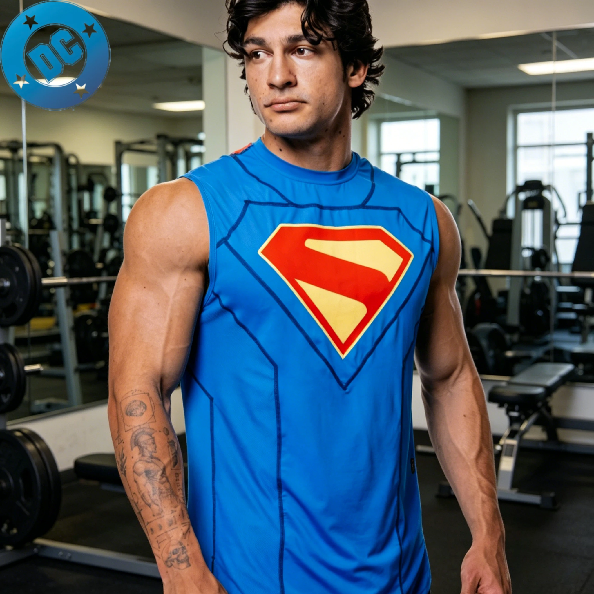 DC SuperMan Limited Edition Fitness T-shirt Men's Muscle Tank Top Casual Crew N…