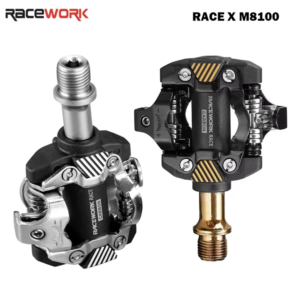 

RACEWORK X-M8100 MTB велосипедные педали самоблокирующиеся SPD DU сверхлегкий велосипедный замок педали для части горного велосипеда
