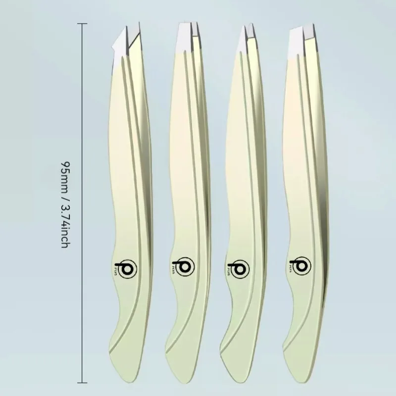 Cmgf high precision eyebrow clip small tweezers eyebrow trimming beard pulling tool, stainless steel false eyelash clip set