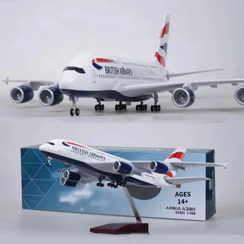 

1/160 Scale 46CM Aircraft Airbus 380 A380 British Airways Airplane Model Plane Children Toys Games Aeroplane Aviation Plastic