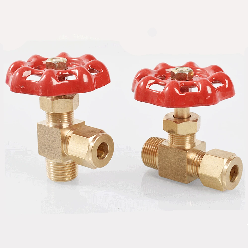 

M12-M22 1/8" 1/4" 3/8" 1/2" BSP Male x 6 8 10 12mm Compression Union Tube Brass Straight Elbow Needle Valve Flowe Controller