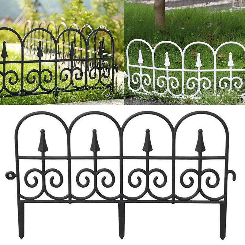 Plastic Fence Garden Villa Courtyard European Style Fence Outdoor Border Decoration Plant Flower Protect For Yard Lawn Edging