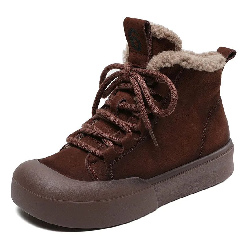 DRKANOL 2024 inverno caldo scarpe di pelliccia donna vera pelle di mucca stivali da neve piattaforma grossa tacco piatto stivaletti Casual stile